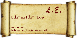 László Ede névjegykártya