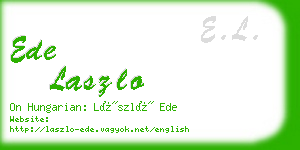 ede laszlo business card